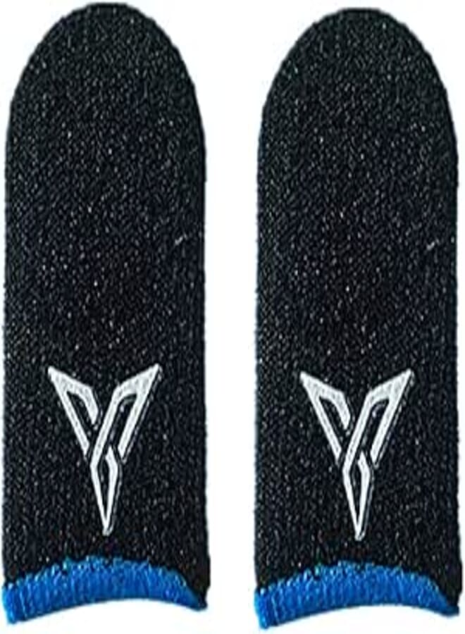 weeman Anti-Sweat Breathable Seamless Gaming Thumb Finger Sleeves for Mobile Game Controllers (Black)